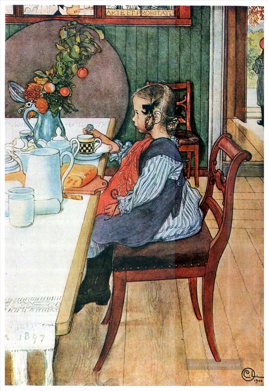 eine miserable Frühstück 1900 Carl Larsson s Spätaufsteher Ölgemälde